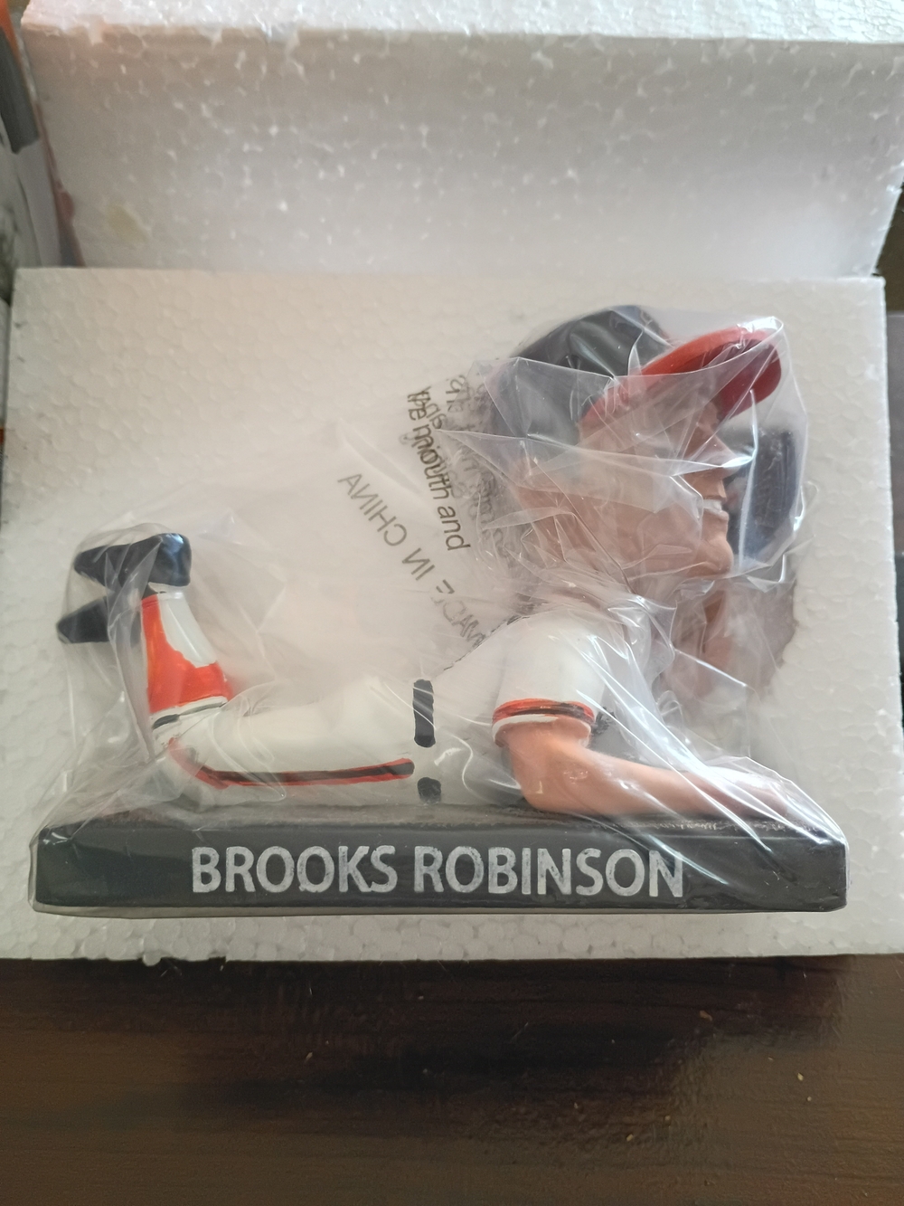 Brooks Robinson Bobblehead - White and Orange Baseball Figurine New In Box-2019